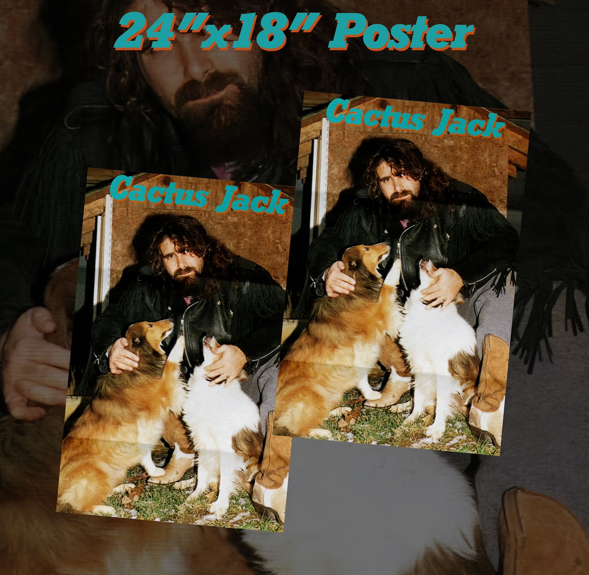 CACTUS COLLIE 24” x 18” POSTER