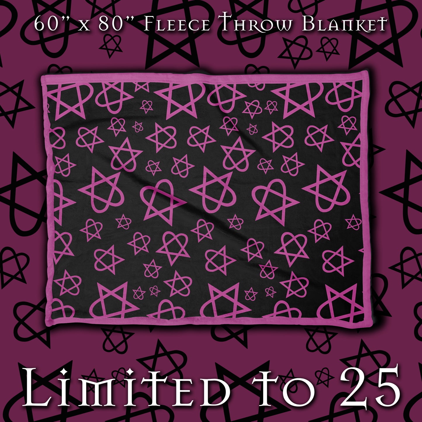 HEARTS ;) 60" X 80" FLEECE THROW BLANKET *PRE-ORDER*