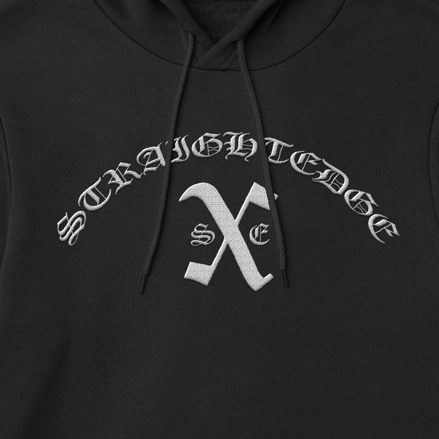 PUNK STRAIGHTEDGE Embroidered Hoodie