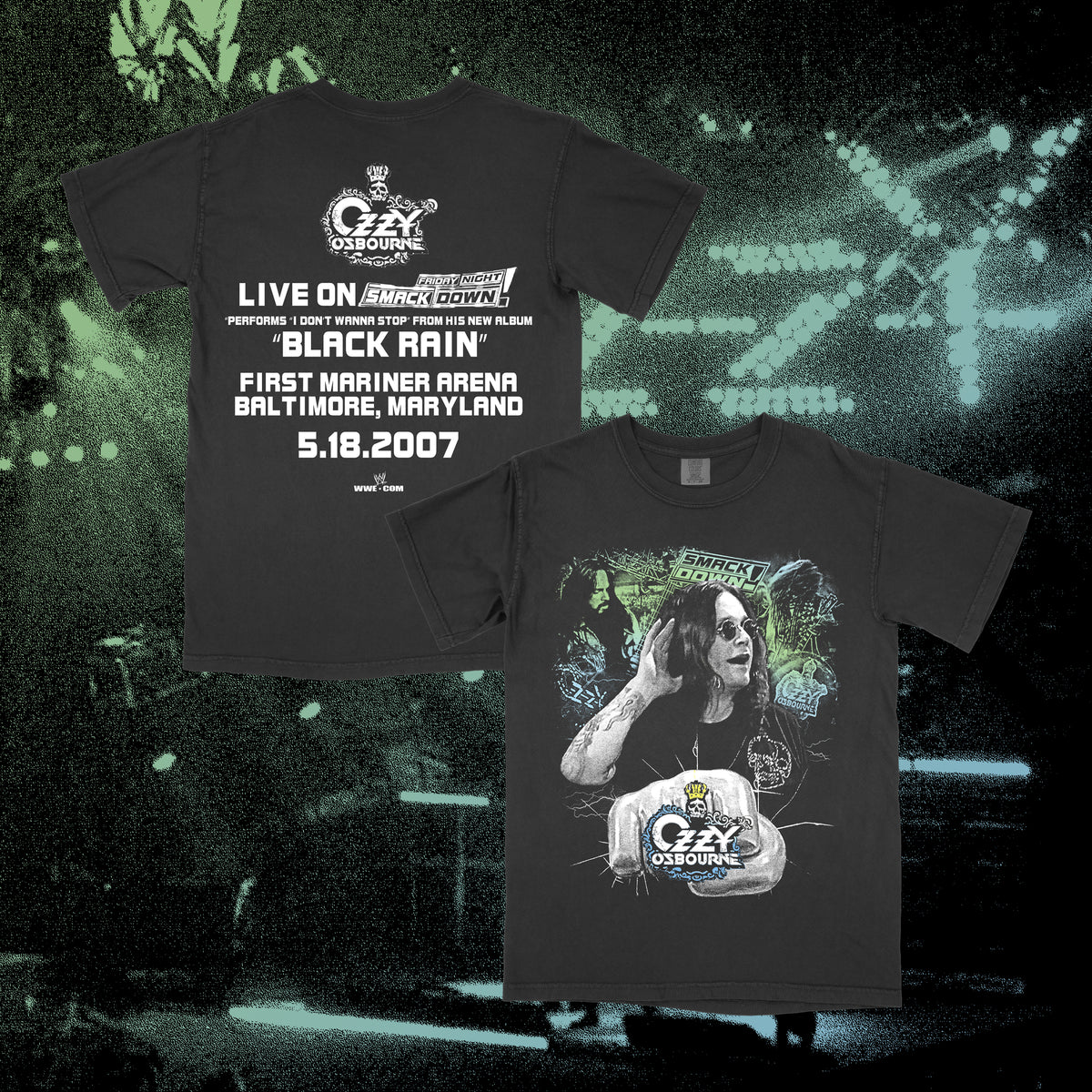 BLACK RAIN LIVE ON SMACKDOWN T-SHIRT *PRE-ORDER*