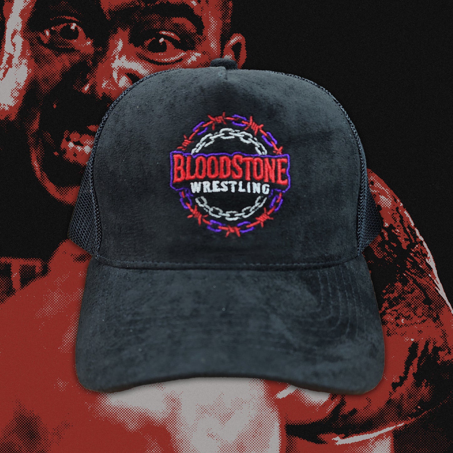 BLOODSTONE VELVET TRUCKER HAT
